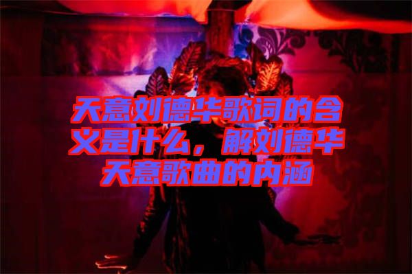 天意劉德華歌詞的含義是什么，解劉德華天意歌曲的內涵