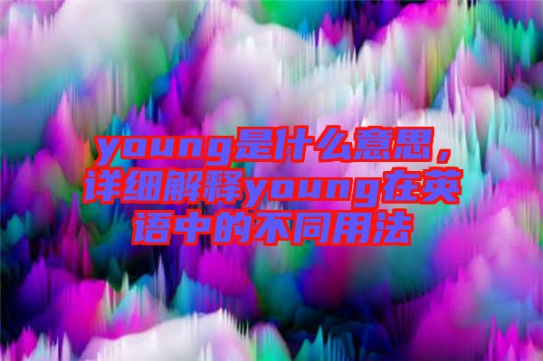 young是什么意思，詳細解釋young在英語中的不同用法