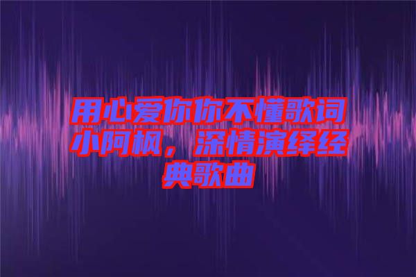 用心愛你你不懂歌詞小阿楓，深情演繹經典歌曲