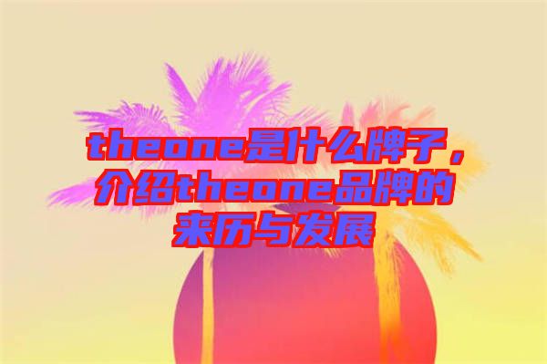 theone是什么牌子，介紹theone品牌的來歷與發展