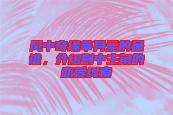 風(fēng)中奇緣莘月愛的是誰，介紹劇中主角的戀愛線索