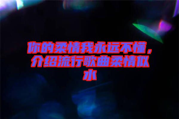 你的柔情我永遠不懂，介紹流行歌曲柔情似水