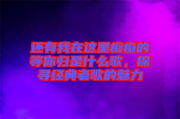 還有我在這里癡癡的等你歸是什么歌，探尋經典老歌的魅力