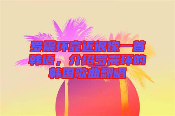 羅震環靠近很像一首韓語，介紹羅震環的韓國歌曲翻唱