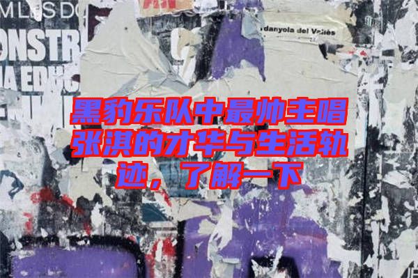 黑豹樂隊(duì)中最帥主唱張淇的才華與生活軌跡，了解一下